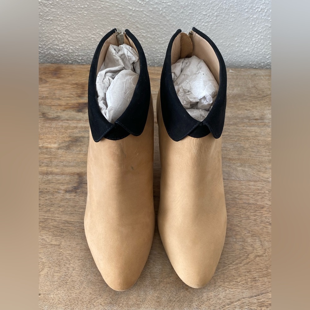 Loeffler Randall Ankle Boots, 9.5, like new, never worn, camel and black